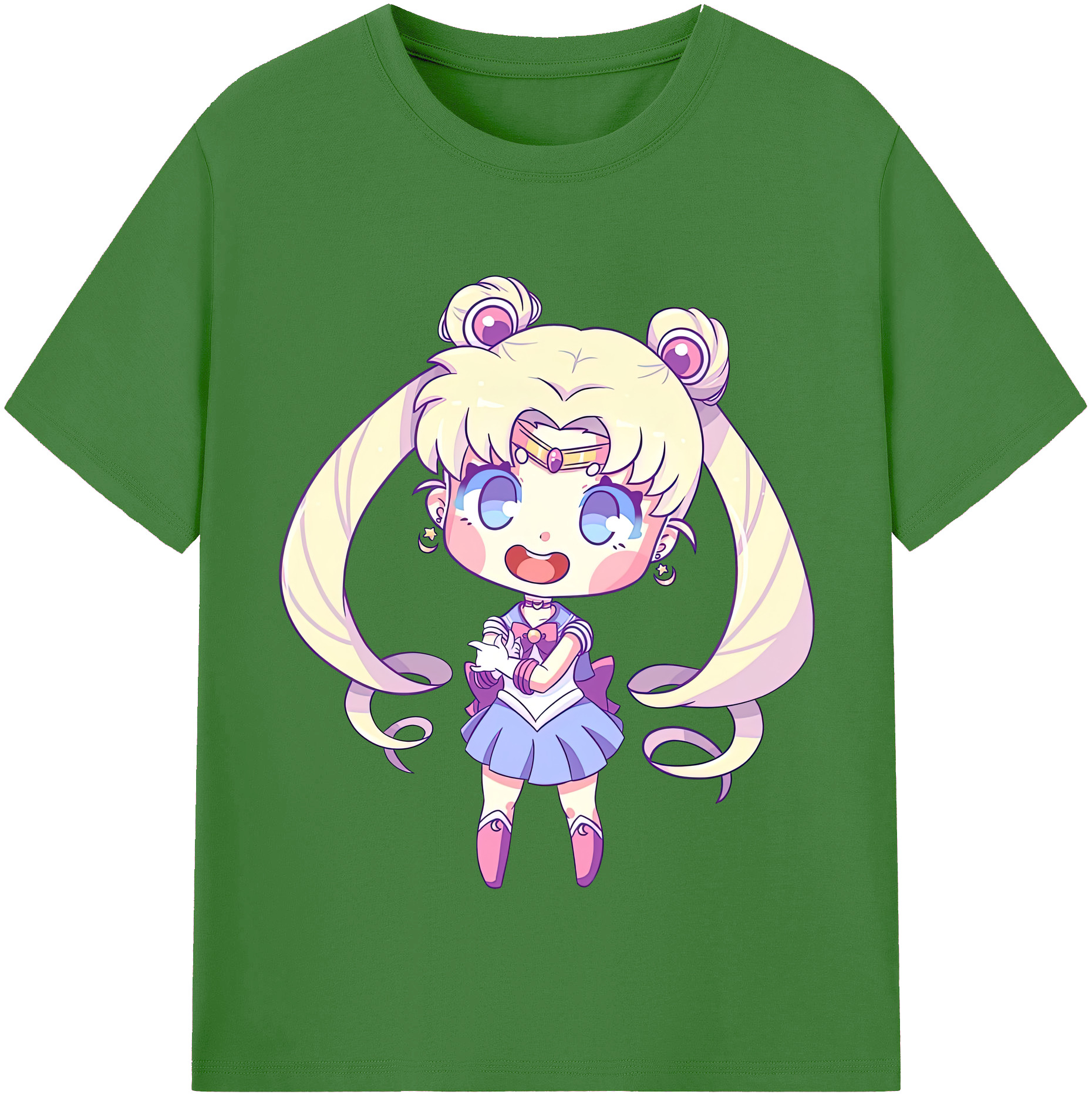 （画像用） 美少女戦士セーラームーン 月野 うさぎ つきの うさぎ Sailor Moon Tsukino Usagi レディースカジュアルプリントTシャツ（綿100％）